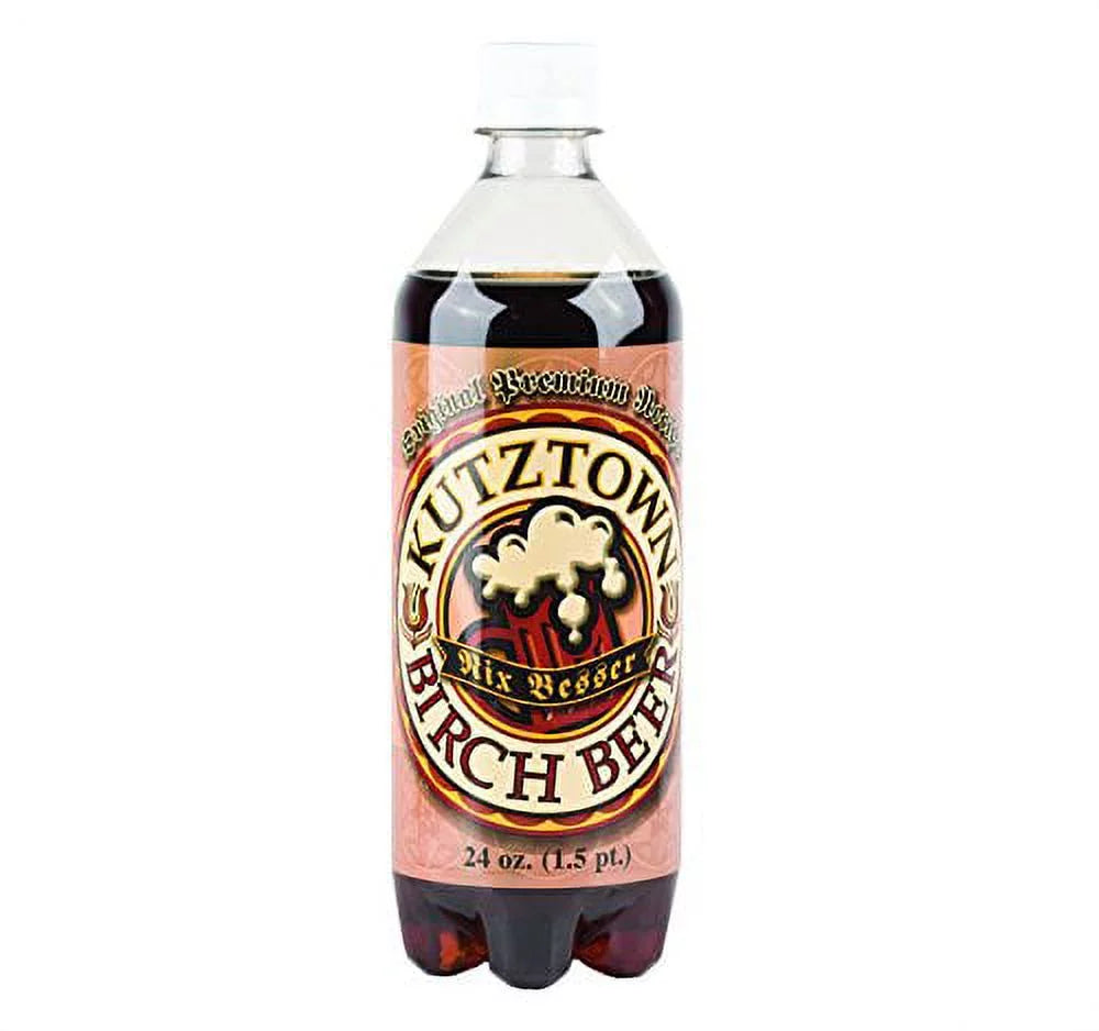 AmishTastes Birch Beer, Kutztown "Nix Besser" PA Dutch Sizetyle, 24 Oz. Pack of 12