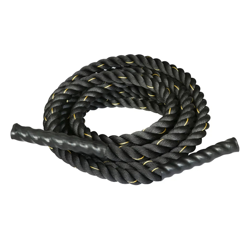Battle Rope Poly Dacron 1.5 in Diameter 30 ft Length, Training Rope with Protective Sizeleeve and Wall Mount