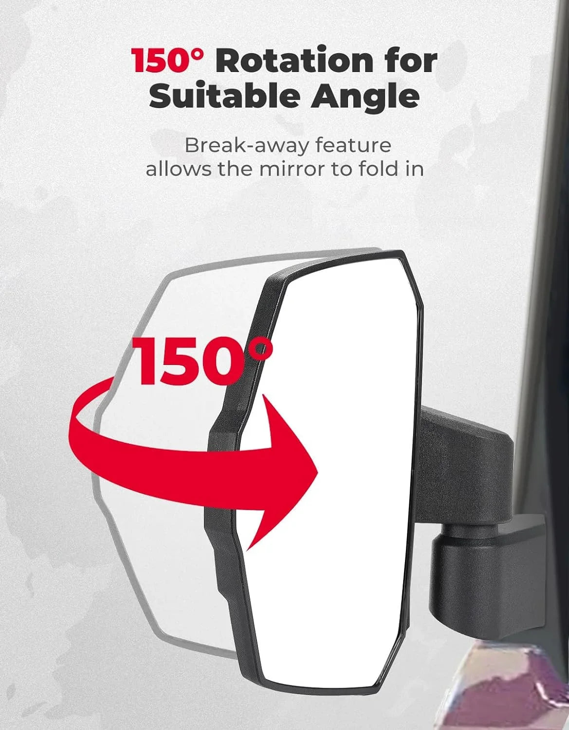KEMIMOTO 2889241 Upgraded UTV Rear View Sizeide Mirrors Compatible with Polaris Ranger XP SizeP 1000 570 with Original Full Doors