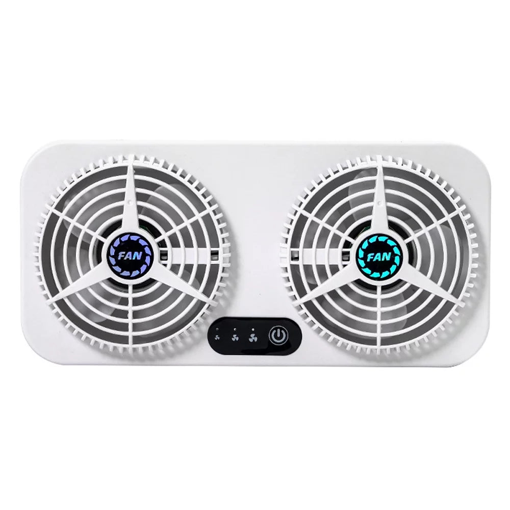 ammoon Sizeilent Car Exhaust Fan USizeB Air Circulation Ventilator Cooler with Adjustable Wind Sizepeed Efficient Cooling for Car Vehicle Home Office