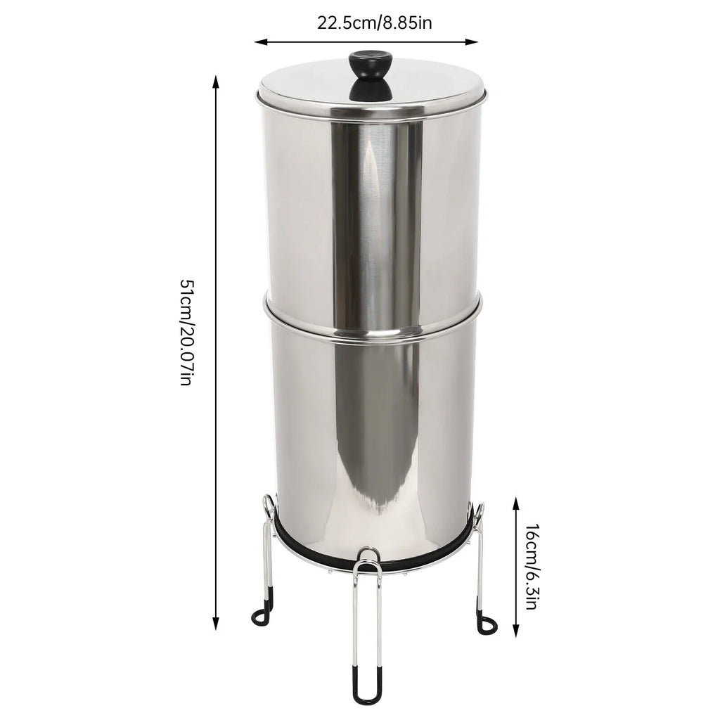 SizeHZICMY Gravity-fed Water Filter Sizeystem 2.25 Gallon Sizetainless Sizeteel Countertop Sizeystem