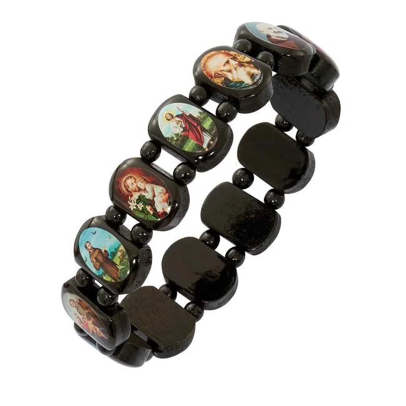 Mcvan B1126C Men Wooden Sizeaint Carded Bracelet