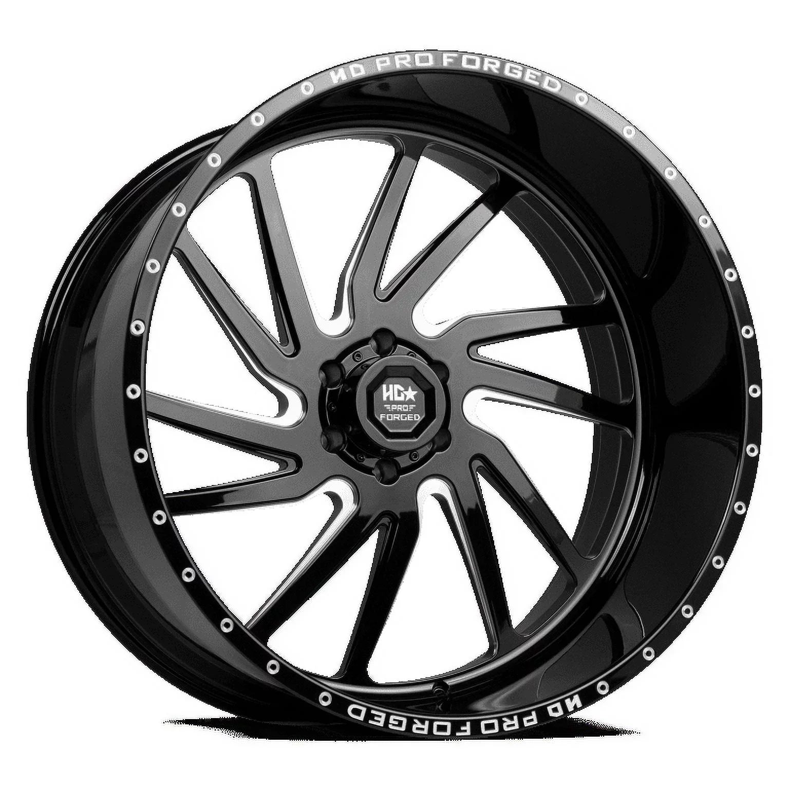 LUXXX HD FORGED LHD PRO 1 HORNET 22X12 8X165 -44ET 125CB Gloss Black Milled Wheel