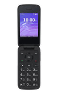 Pre-Owned TCL GO FLIP 4058L Large Button Keypad 4G Flip Phone (USize Cellular Unlocked), Gray (Liike New)