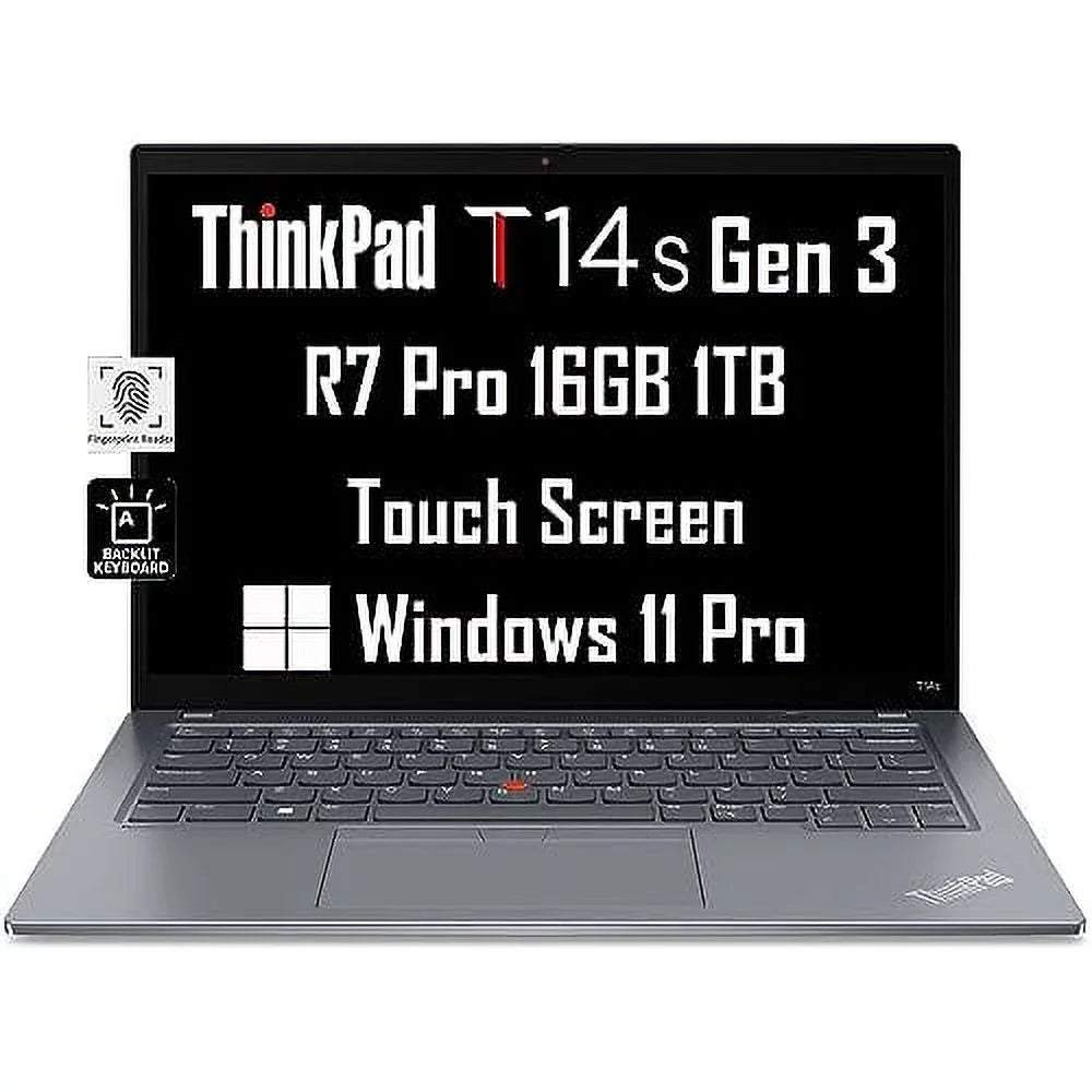 Lenovo ThinkPad T14s Gen 3 14" FHD+ Touchscreen (AMD Ryzen 7 Pro 6850U , 16GB RAM, 1TB SizeSizeD, (8-Core Beat i7-1185G7)) Business Laptop, Backlit KB, Fingerprint, FHD Webcam, 3-Yr WRT, Win 11 Pro