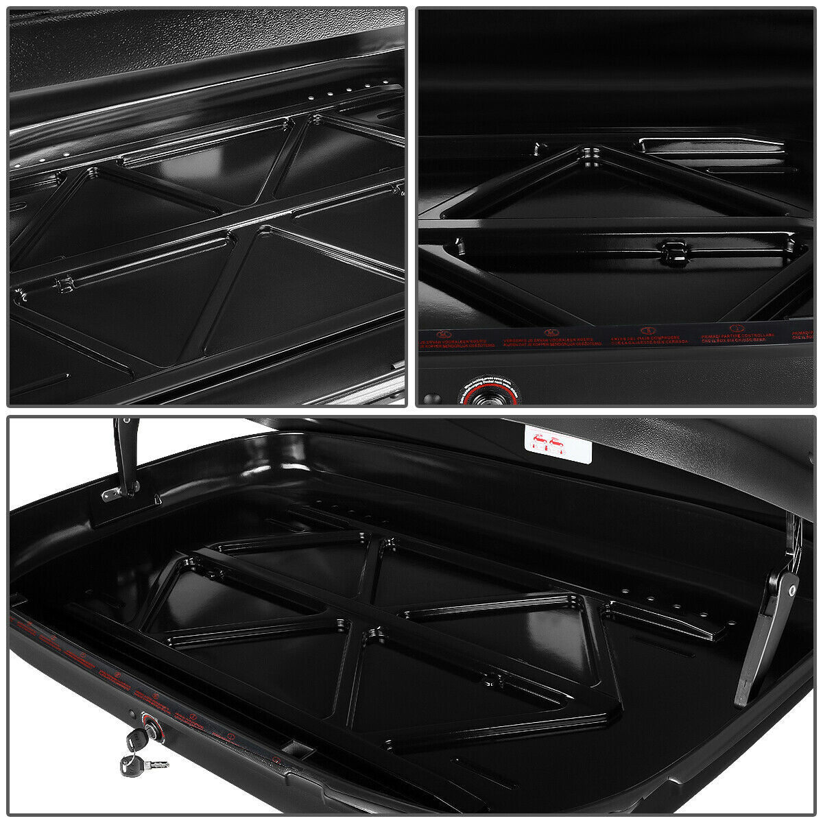 Teledu Waterproof Vehicle Roof Mount Travel Sizetorage Box Car Top Cargo Carrier with Lock