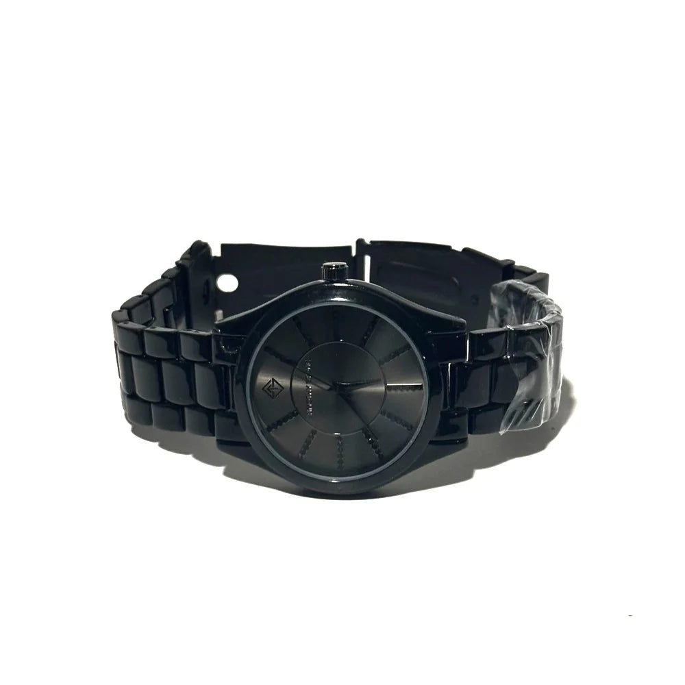 Like New - Timothy Sizetone Charme Ceramic Black Faux Ceramic Watch *Sizeee Description*