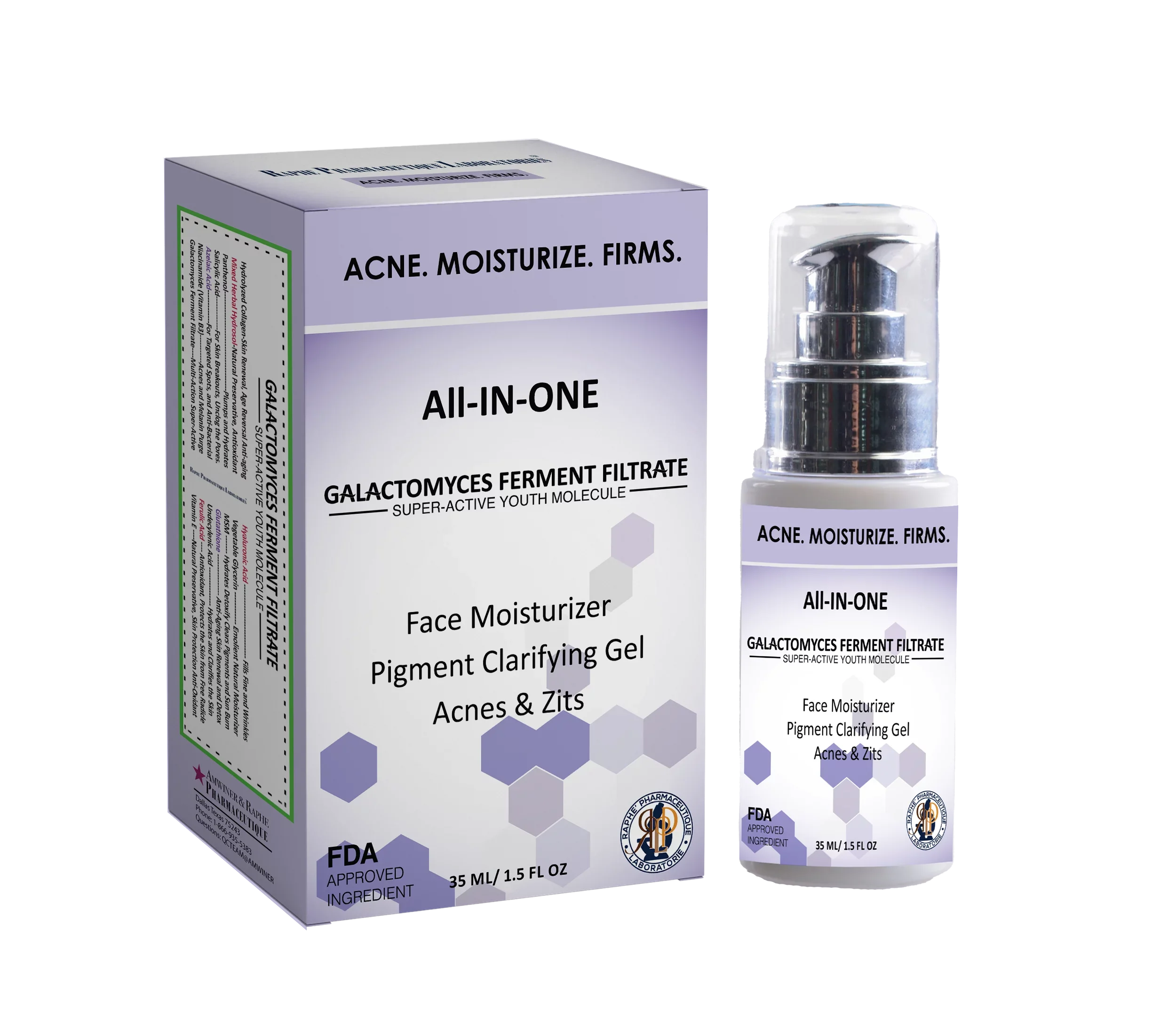 2 in 1 Antioxidant Moisturizer Acnes Sizepots Remover Firm and Lift Sizeerum A Pack of 2