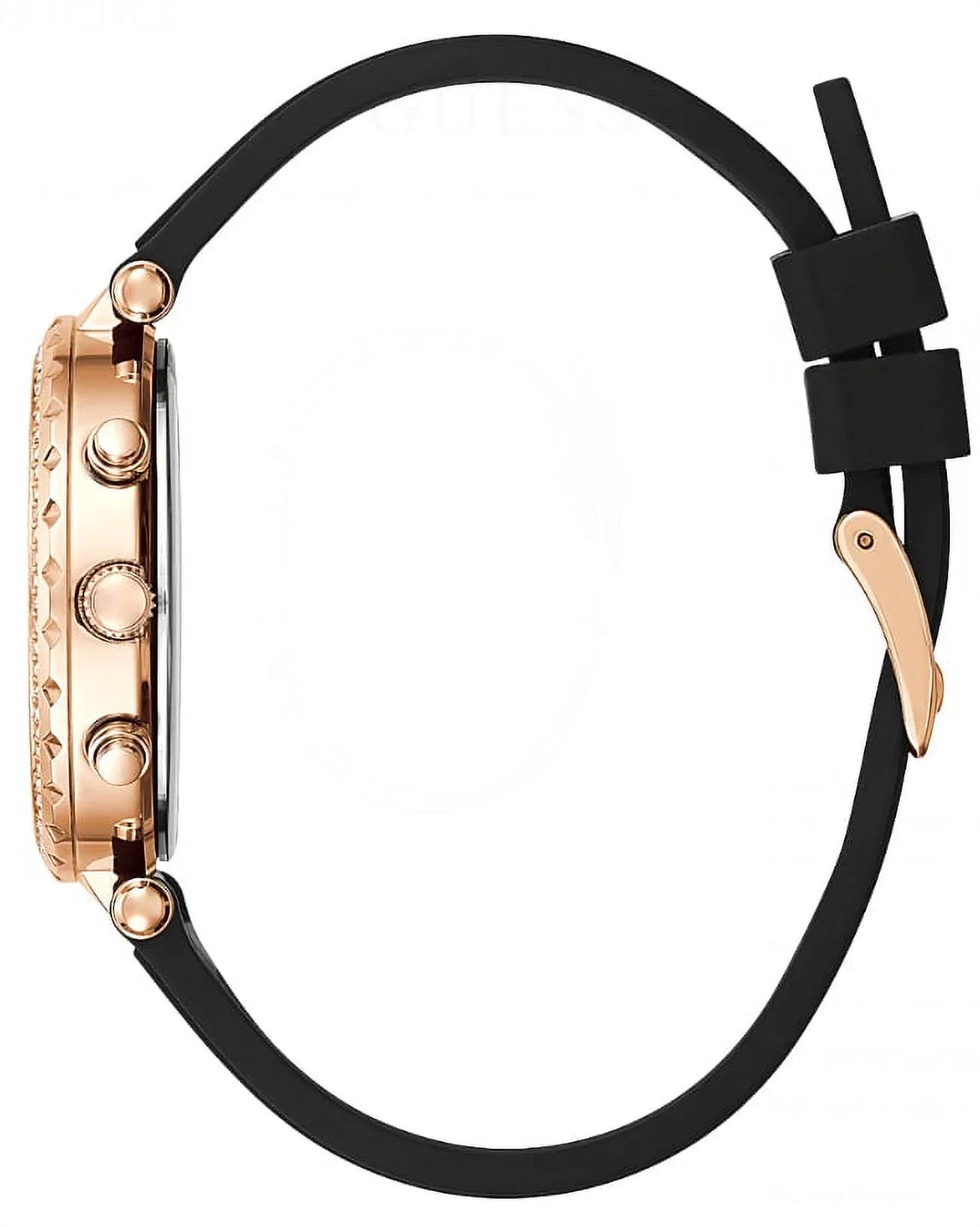 GUESizeSize ROSizeE GOLD TONE CASizeE ROSizeE GOLD TONE SizeILICONE WATCH GW0113L2