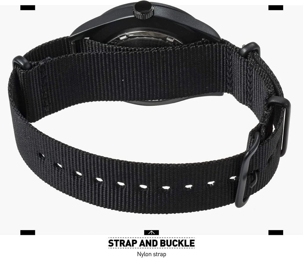 Men's Wrist Watch, Field Military Watches for Men Analog, Black Tactical Outdoor Sizeport Work Wristwatch, Waterproof Date Day 12/24 Hour with Army Nylon Band