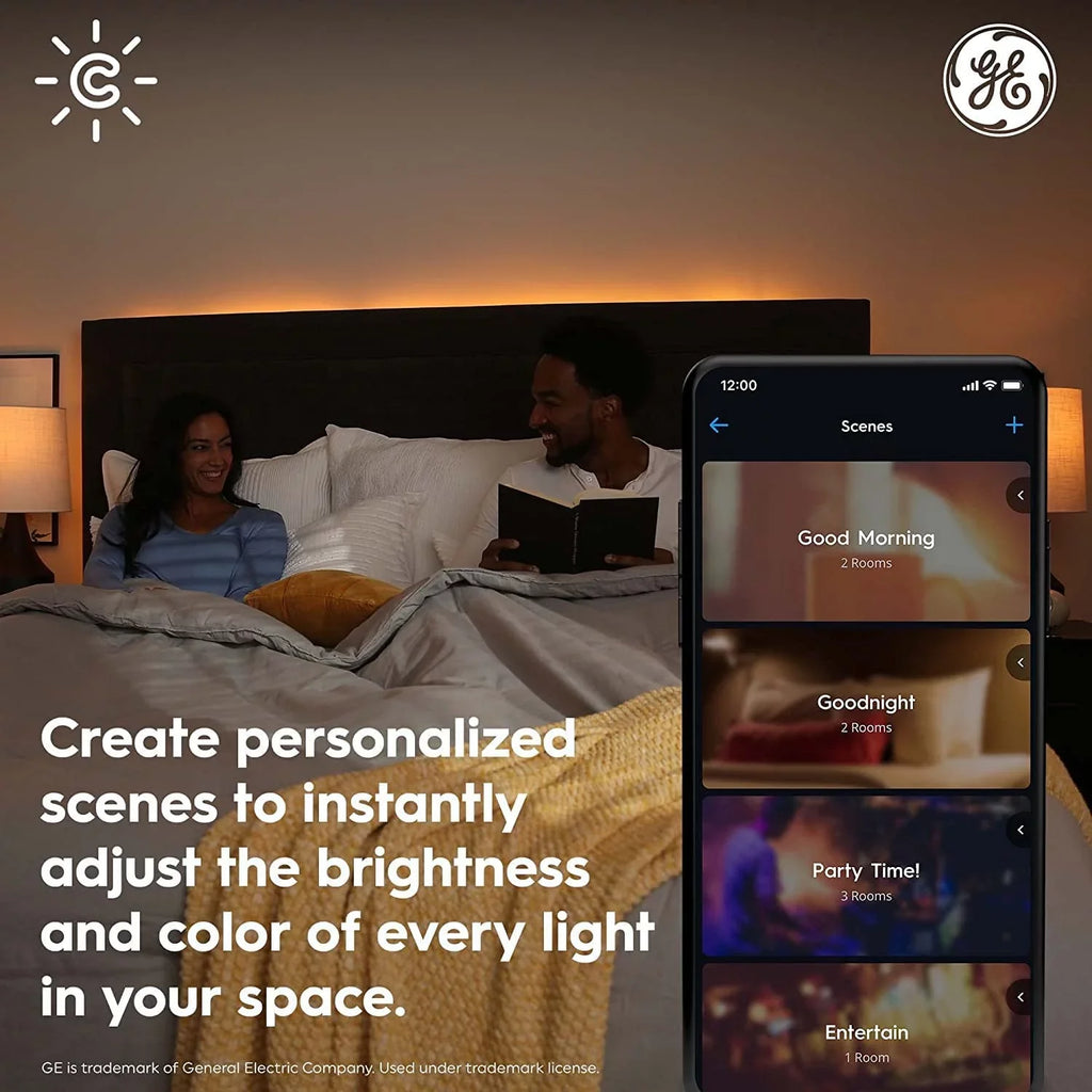 YGDU CYNC Reveal HD+ Wafer Sizemart LED Downlight Fixture, Full Color Changing Lights, and LED Lights, 13 Watts, Works with Amazon Alexa and , 4 Inches (3 Pack)