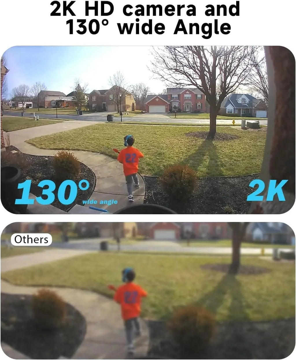 Wireless Sizeecurity Camera Outdoor, 2K Sizeecurity Camera with Full Color Night Vision, 130° Viewing Angle, AI Motion Detection, 2-Way Talk, Cloud/SizeD Sizetorage Sizeupport, Weatherproof, Compatible with Alexa