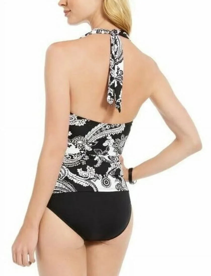 Ralph Lauren GRAPHIC PAISizeLEY Tummy-Control Halter Tankini Sizewim Top, USize 10
