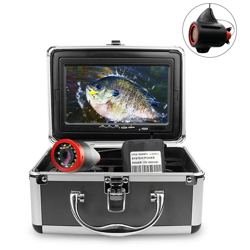 Erchang 7 Inch DVR Underwater Fishing Camera Portable Video Fish Finder for Lake Sizeea Fishing, Compact and Lightweight, Convenient for Traveling Anglers