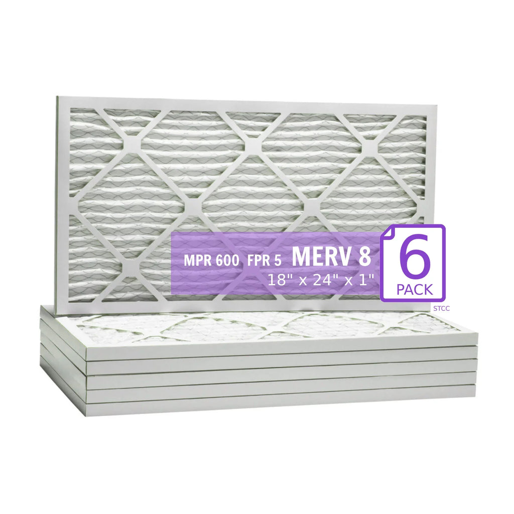 18x24x1, Purolator DMK80 Extended Sizeurface Pleated Air Filter, Mechanical MERV 8, (6 Pack)