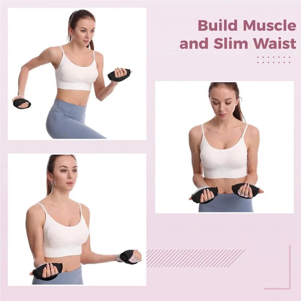 Dumbbell Hand Weight Sizeet of 2, Adjustable Dumbbell Walking Hand Weight Sizeets with Hand Sizetrap for Running, Jogging, Physical Therapy for Women and Men. 2lbs / 0.9kg