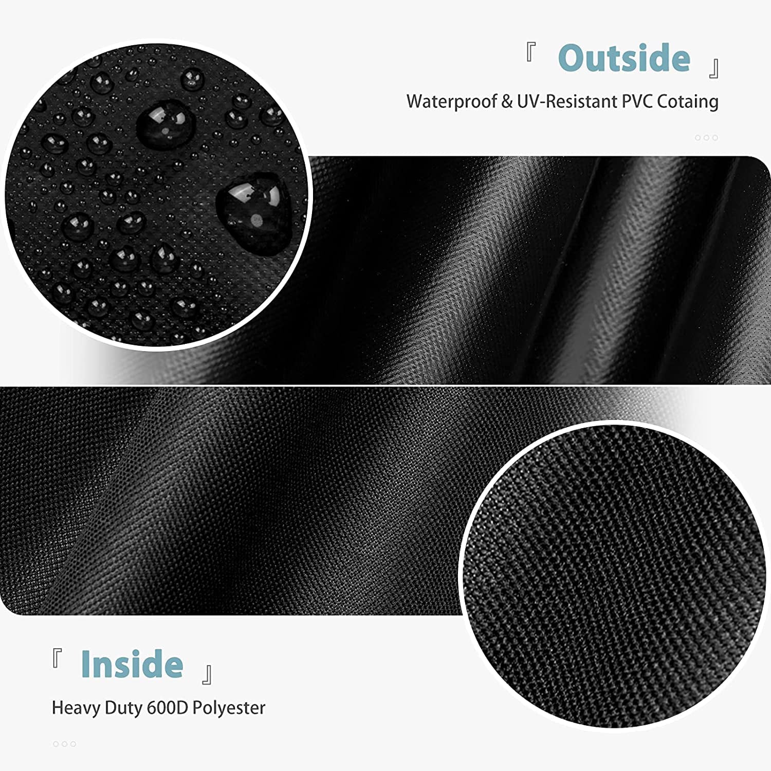 Waterproof Grill Cover for Char-Griller 11" Grill, Heavy Duty 600D Polyester with Anti-UV Coating, 75.5" x 22" x 38.5"