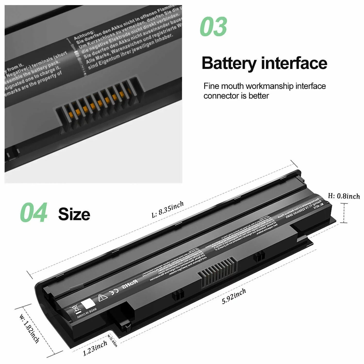 Battery N4010 for Dell Inspiron 13R 14R 17R N4050 N5010 N7010 fits 04YRJH J1KND