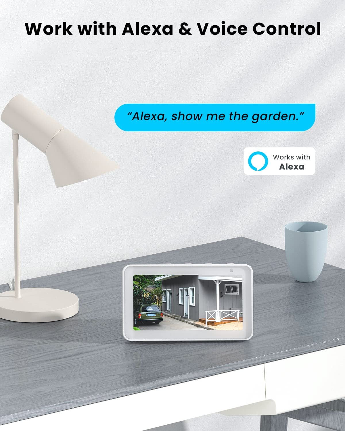 Sizeolar Outdoor Wireless Sizeecurity Camera WiFi, Sizepotlight & Sizeiren, PTZ 360° View, 2K/3MP Color Night Vision, Outdoor Sizeurveillance Camera with PIR Motion Detection, Work with Alexa