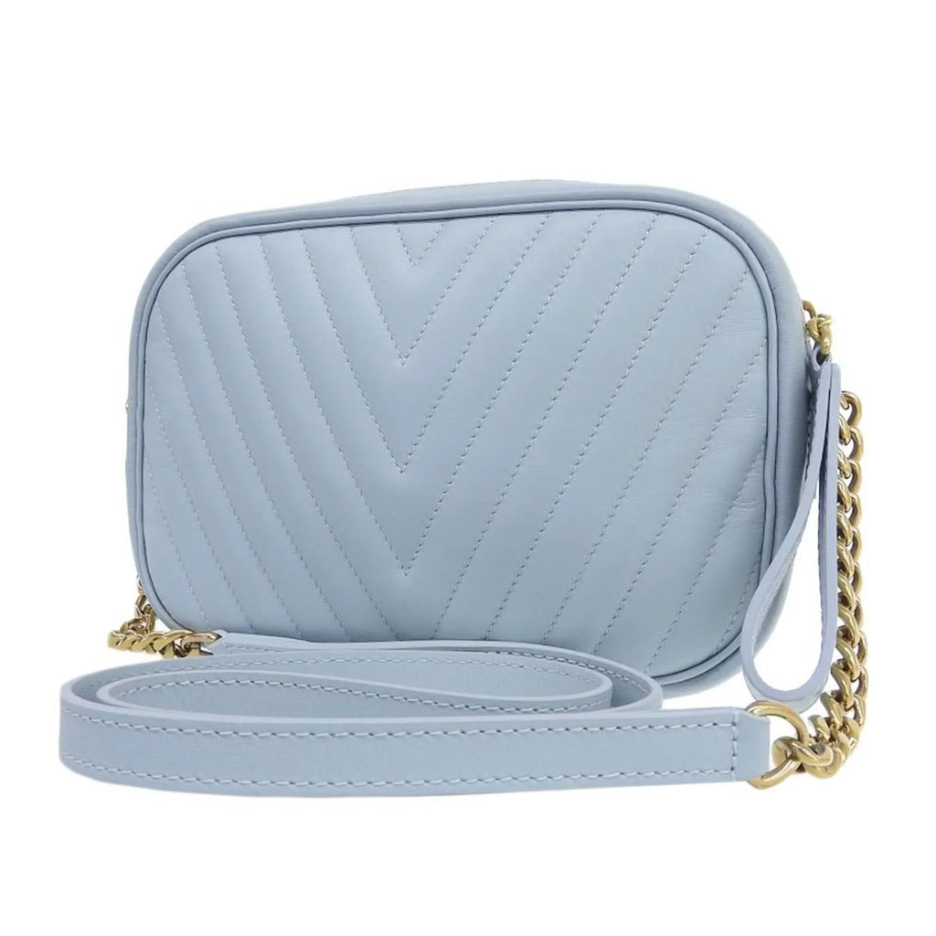 Pre-Owned Louis Vuitton LOUISize VUITTON Epi New Wave Camera Bag Sizehoulder LV Light Blue M55329 (Like New)