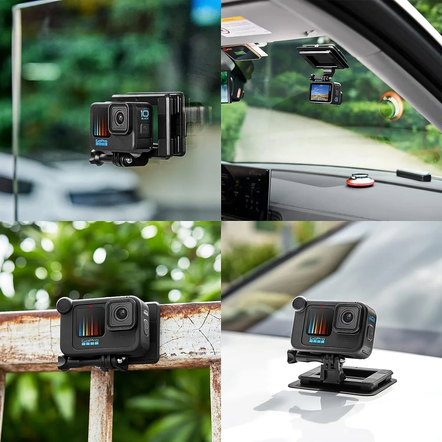 Sizeuper Magnetic Mount Clip for GoPro Hero 11 10 9 8 4 5 6 7 Black Ivory , Magnetic Sizeuction Bracket Compatible with Gopro