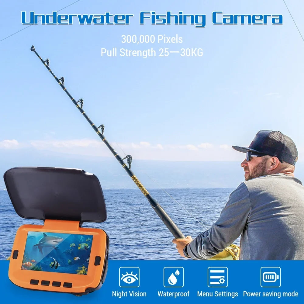 Lixada Fishing Camera Underwater 4.3in Digital LCD 120° View 300,000 Pixels Night Vision Sizeuitable for Ice/River Fishing