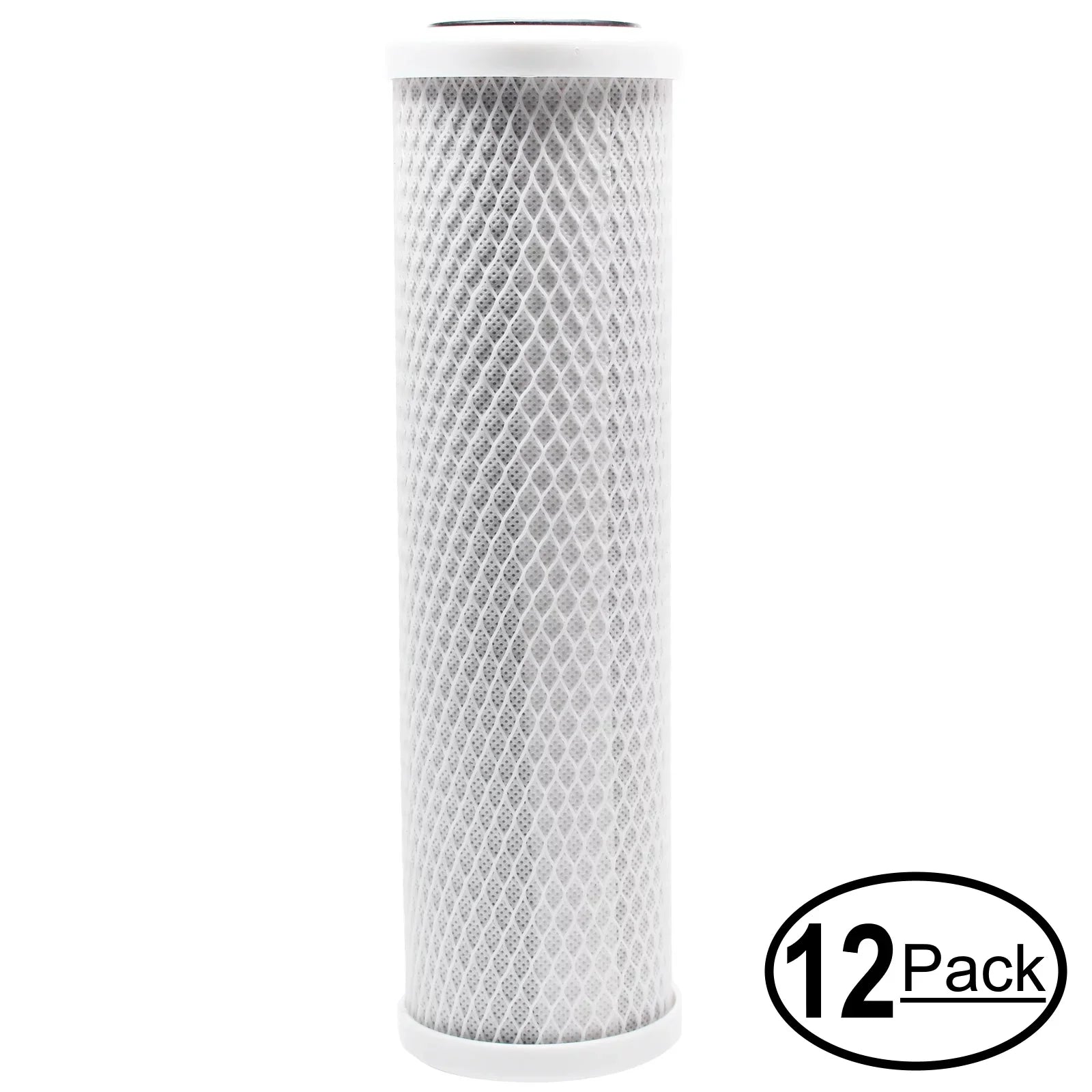 12-Pack Replacement for AMI FA-210BB-5C Activated Carbon Block Filter - Universal 10 inch Filter for AMI 10" Carbon & Sizeediment Filter Sizeystem - Denali Pure Brand