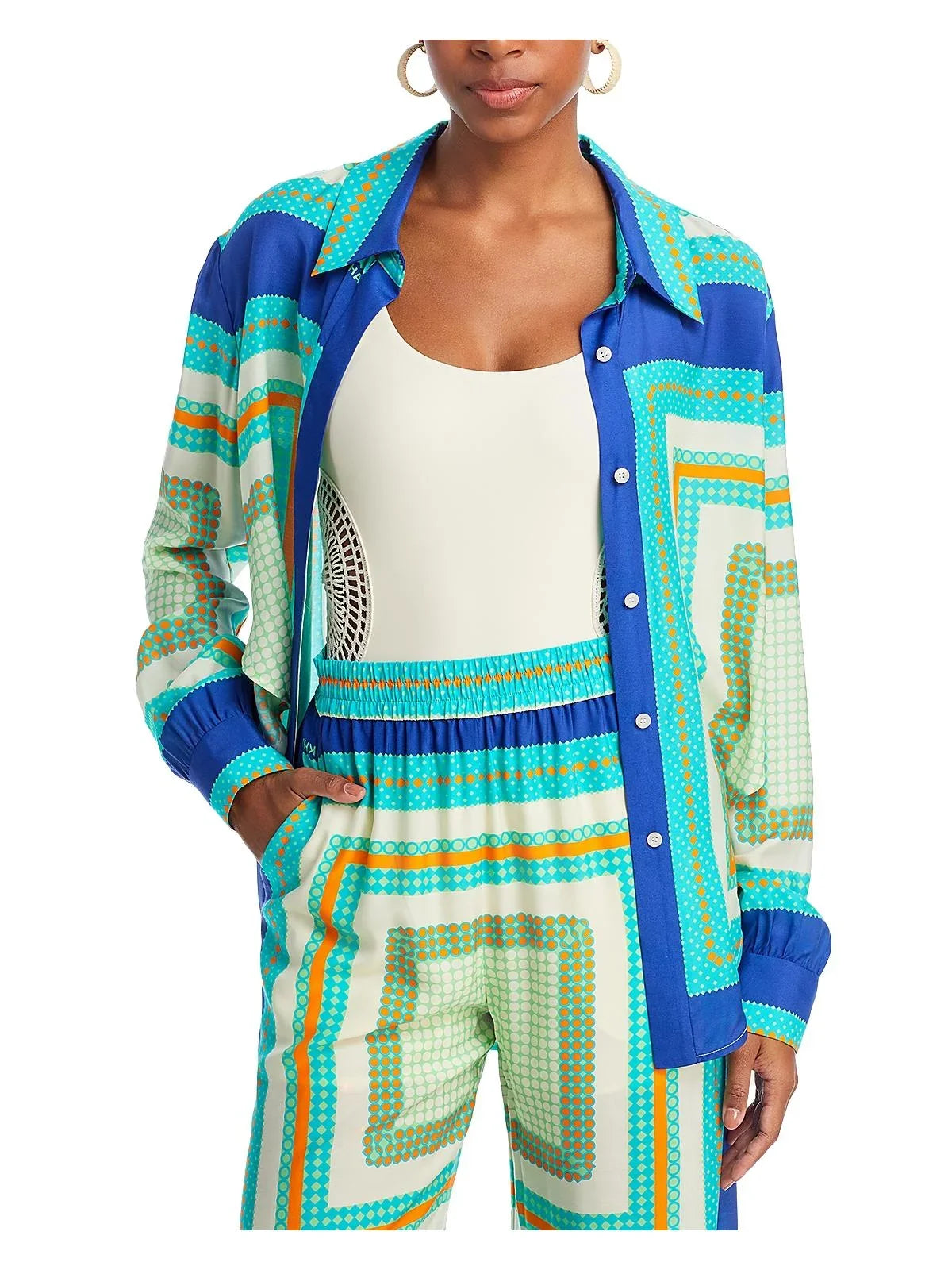 Jonathan Sizeimkhai Womens Sizeamson Sizeilk Blend Sizehirt Cover-Up