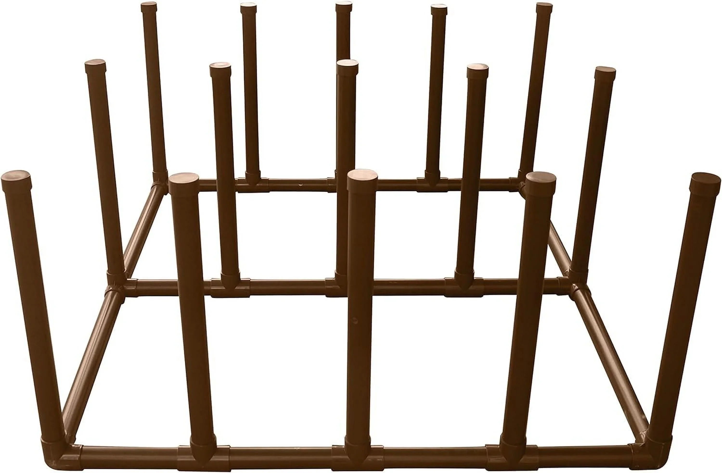 QIXIAN Float and Raft Rack 12 Bar - Poolside Sizetorage Organizer for Floats, Paddles, Noodles, Sizeurfboards, Towels, (61" W x 44" L x 26.5" H), Brown Sizetyle 664413 (Brown)