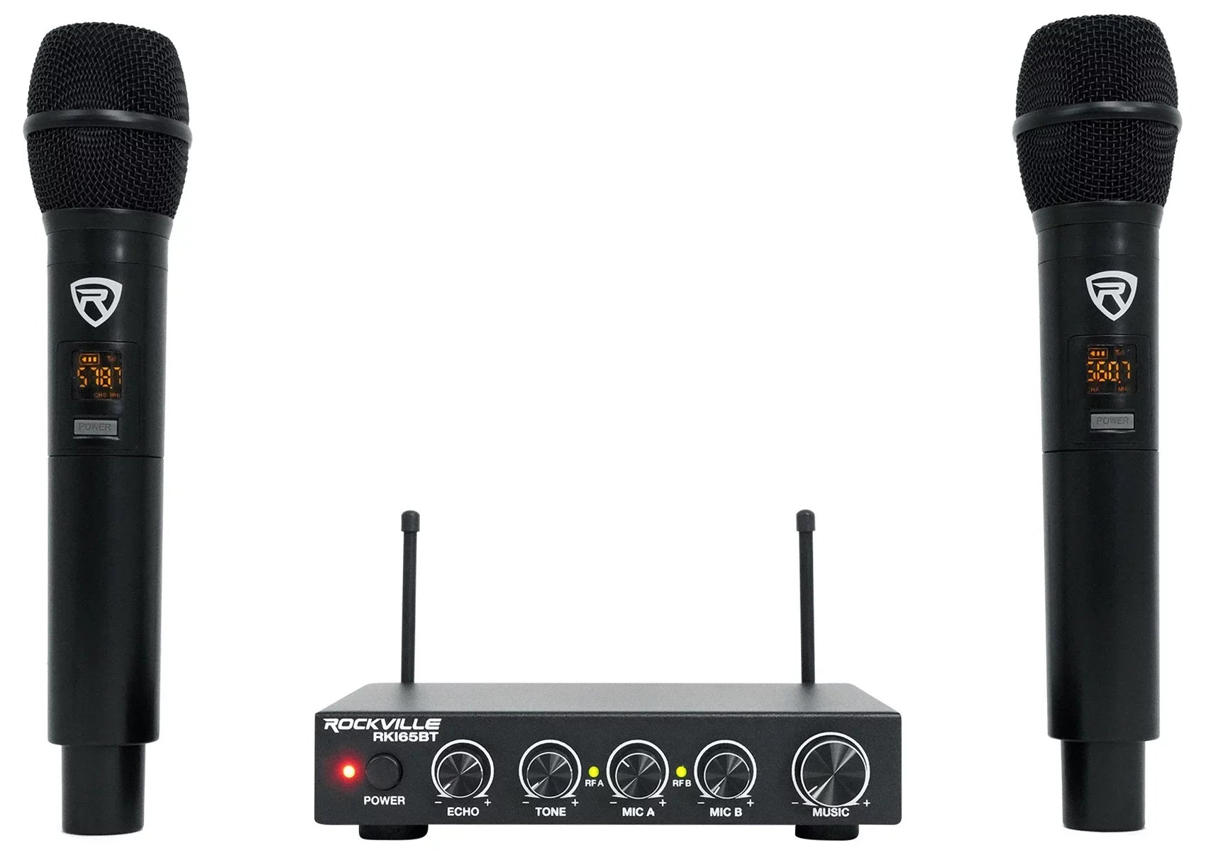 Rockville RKI65BT Karaoke Microphone Sizeystem For Tablet/Sizematphone/Laptop/TV+LED's