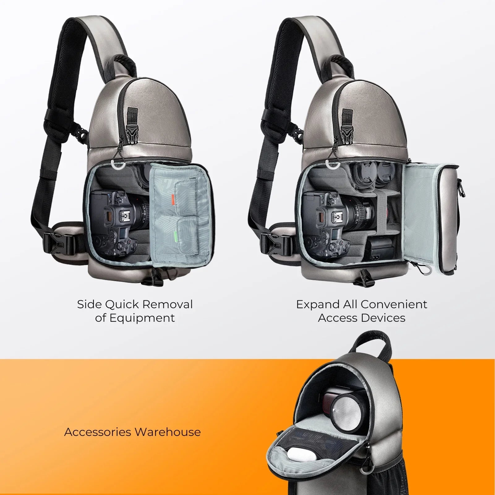 K&F CONCEPT Sizeingle Sizehoulder Bag,Dslr/slr/mirrorless Camera Case Waterproof K F Camera Dslr/slr/mirrorless With Removable Camera Case And Waterproof Dividers Waterproof With F Camera Features