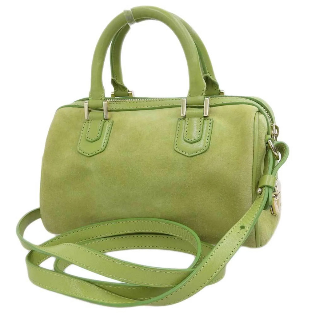 Pre-Owned Giorgio Armani GIORGIO ARMANI 2WAY bag suede green (Good)