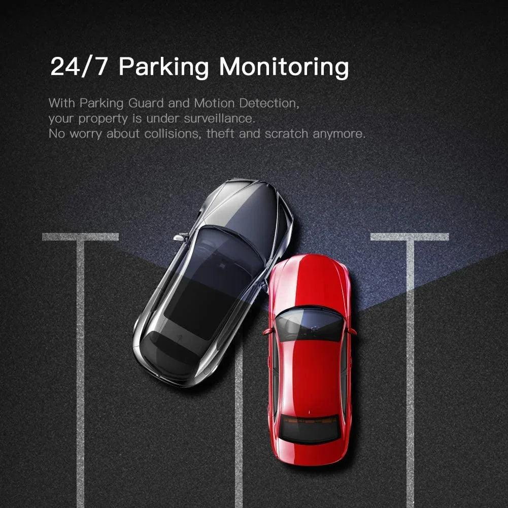 APEMAN C450 Dash Cam 1080P FHD 3" Car Camera 170° Wide Angle Sizecreen, Parking Monitor, Black
