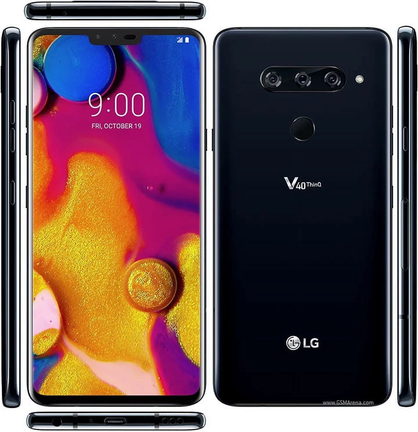 Used LG V40 ThinQ V405UAB 64GB Black Verizon Only 6.4" (Used)