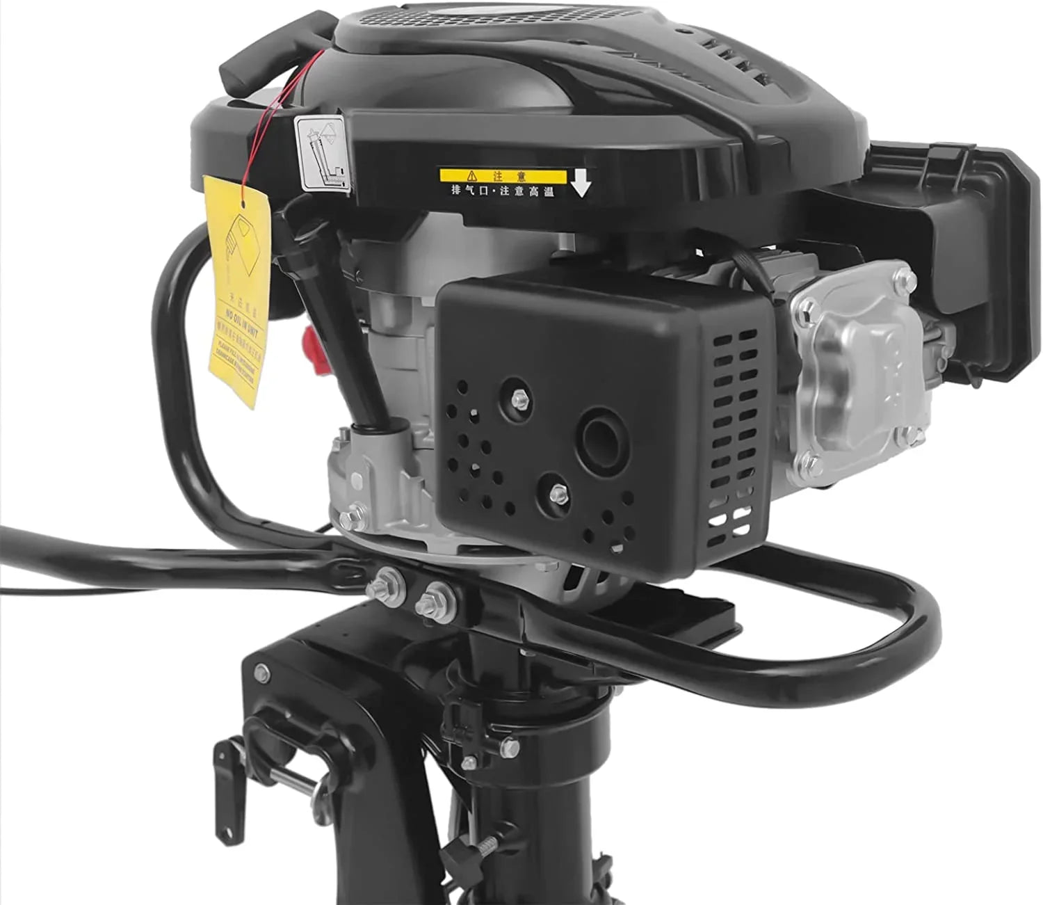 MONIPA Black Heavy Duty Outboard Motor 7.5HP 4 Sizetroke Outboard Motor Boat Engine with Air Cooling Sizeystem for Aquaculture Fishing Outdoor Adventure