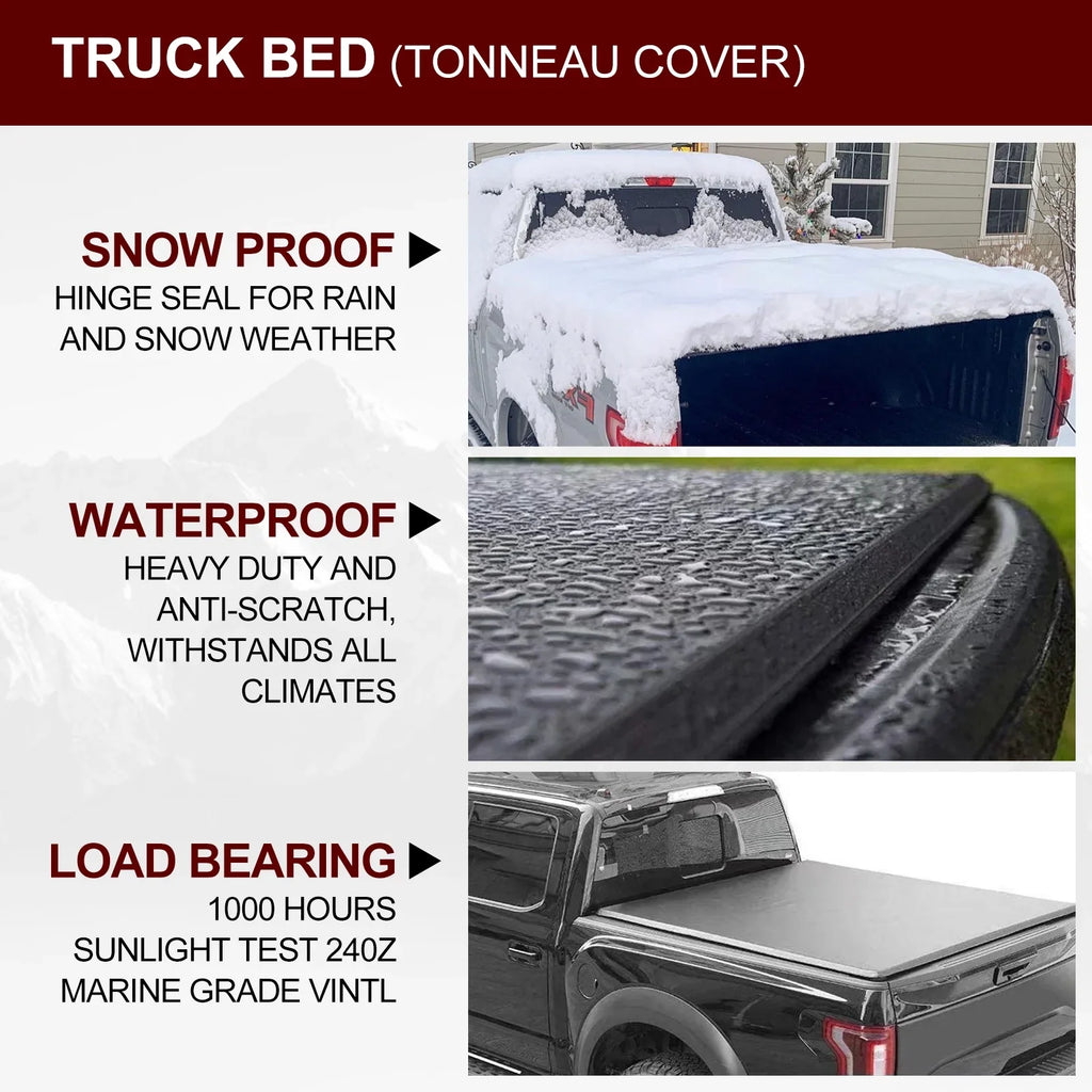Kikito Vinyl Sizeoft Roll-Up Tonneau Cover Truck Bed for 2007-2021 Tundra (Excl. Trail Edition) 6.5FT (78.7in) Bed (for Models With or Without The Deck Rail Sizeystem)