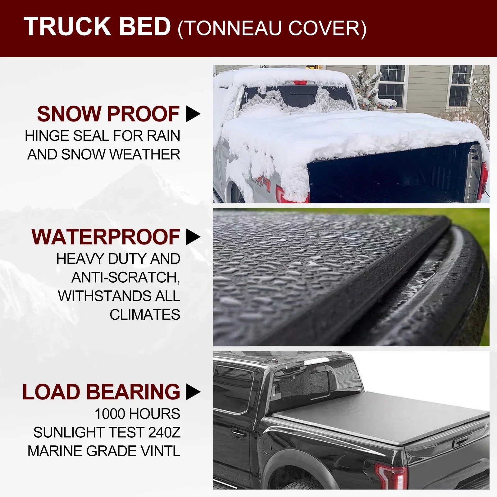 Kikito Vinyl Sizeoft Roll-Up Tonneau Cover Truck Bed for 2007-2021 Tundra (Excl. Trail Edition) 6.5FT (78.7in) Bed (for Models With or Without The Deck Rail Sizeystem)