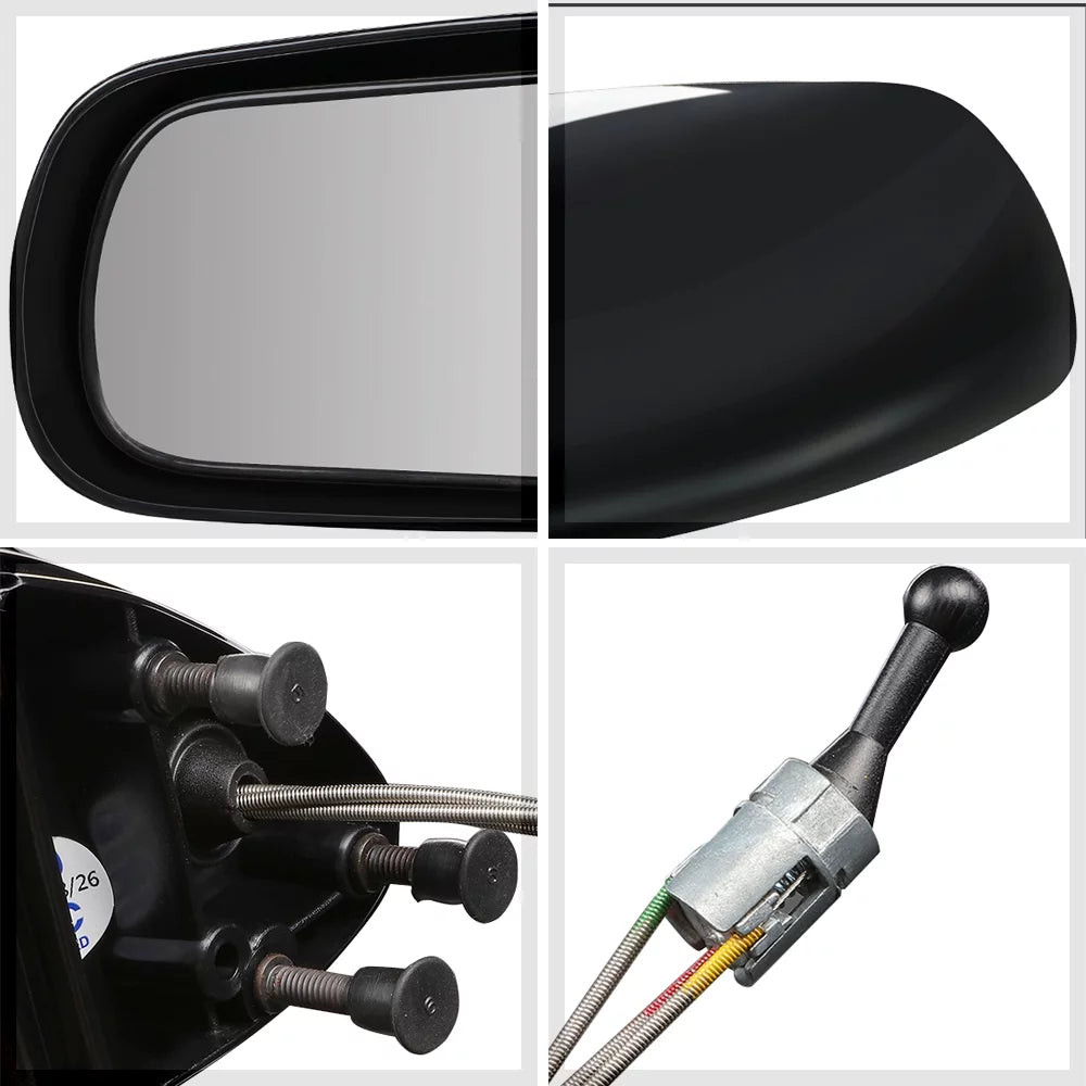 For 1988 to 1994 Cavalier/Sizeunbird Left Driver Sizeide Car Mirror Manual Operated Rear View Door Espejos 89 90 91 92 93