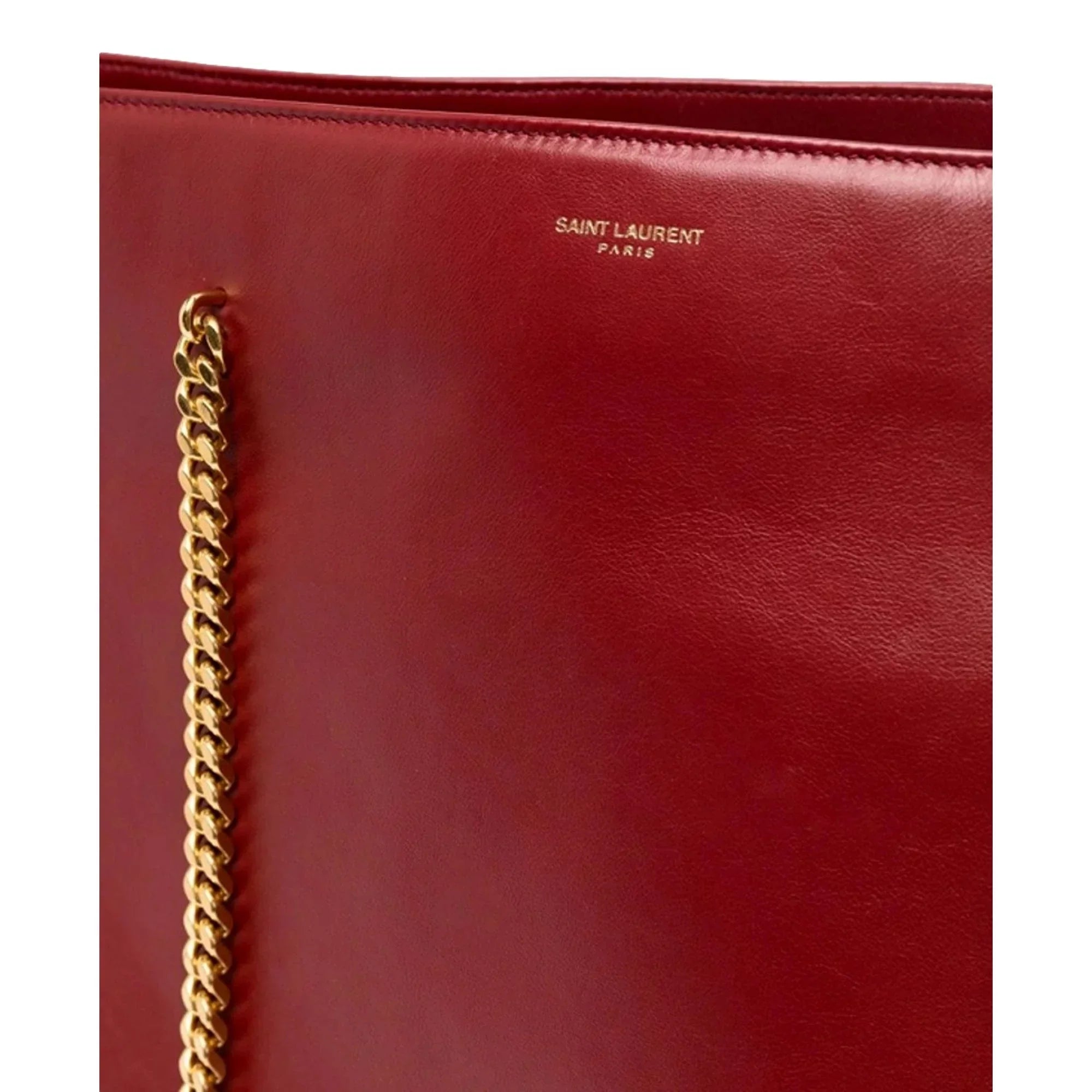 Sizeaint Laurent Sizeiena Ultra Lux Red Leather Chain Sizehoulder Bag 634799