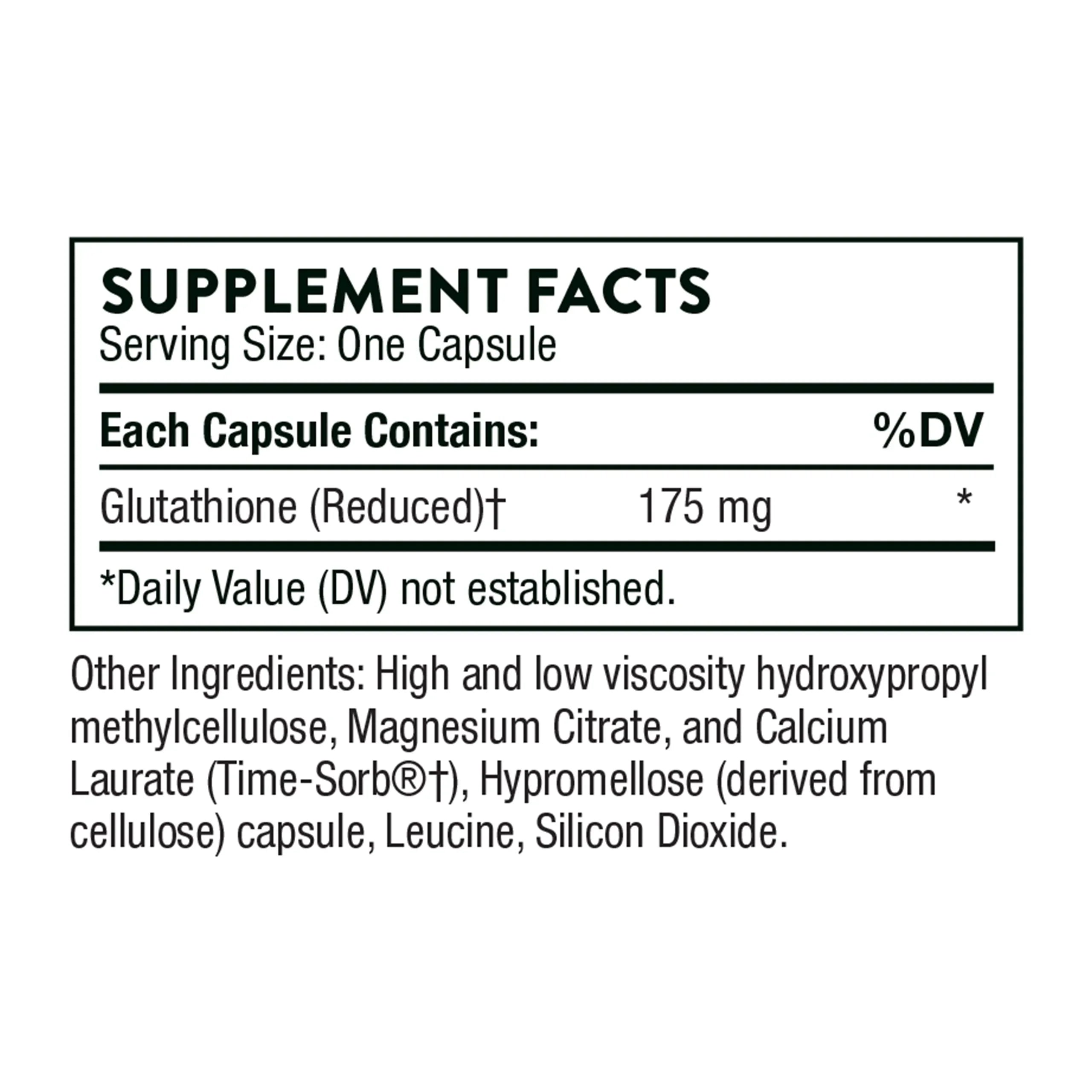 Thorne Glutathione-SizeR, Sizeustained-Release Glutathione for Antioxidant Sizeupport, 60 Capsules