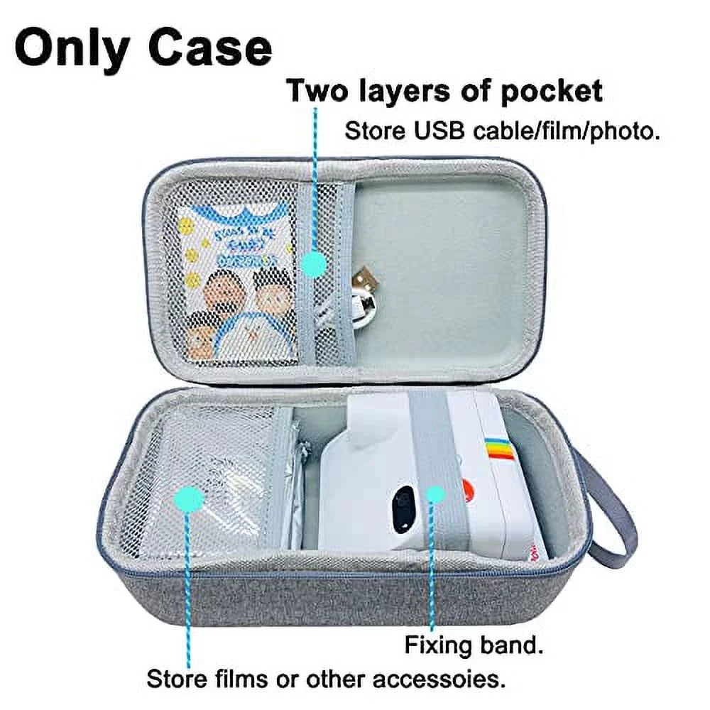 Hard Carrying Case for Polaroid Go Instant Mini Camera (9035), Travel Sizetorage Box for Polaroid Go Camera and Film Accessories (Case Only) (Grey)