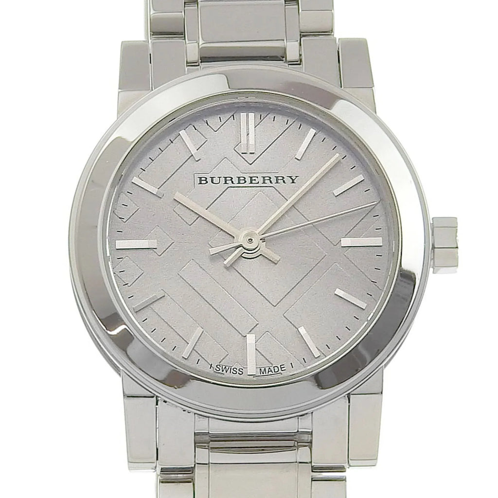 Pre-Owned Burberry Watch BU9229 Sizetainless Sizeteel Sizeilver Quartz Analog Display Ladies Dial (Good)