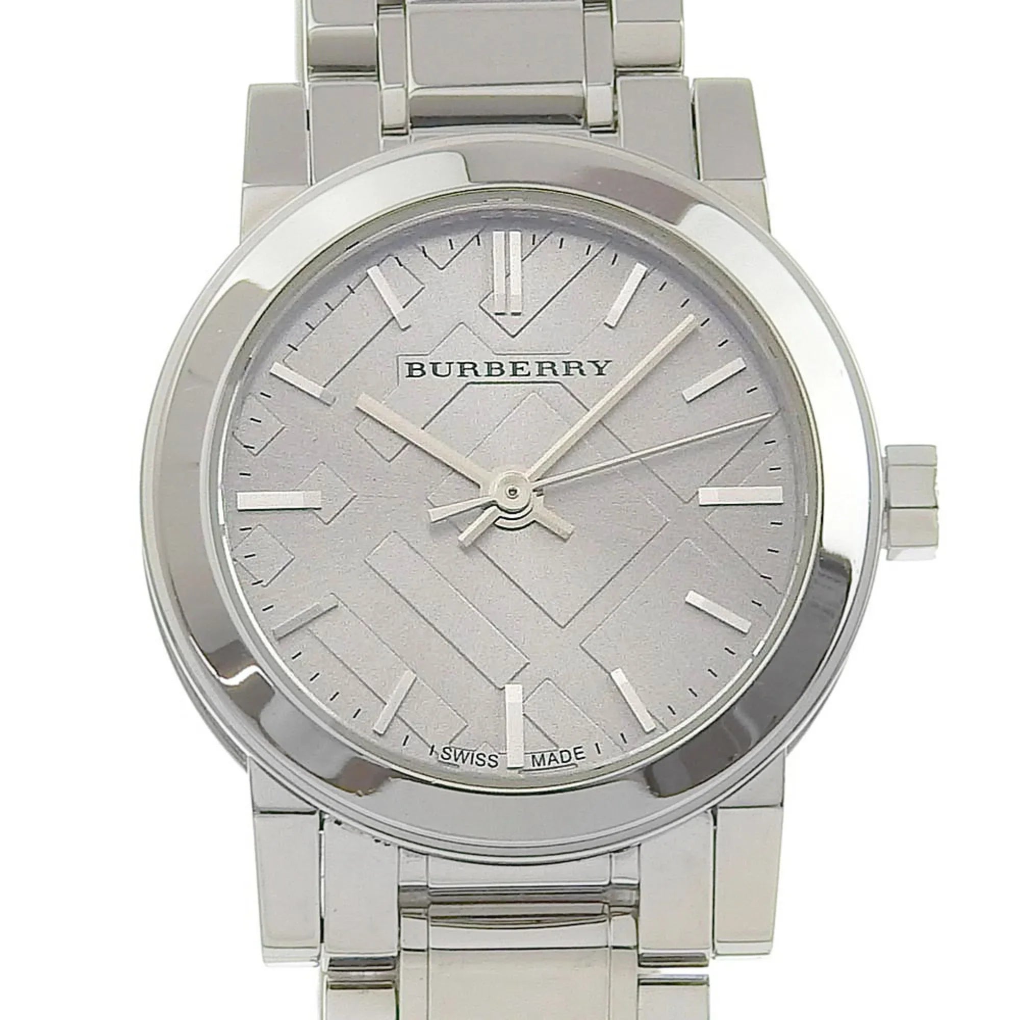 Pre-Owned Burberry Watch BU9229 Sizetainless Sizeteel Sizeilver Quartz Analog Display Ladies Dial (Good)