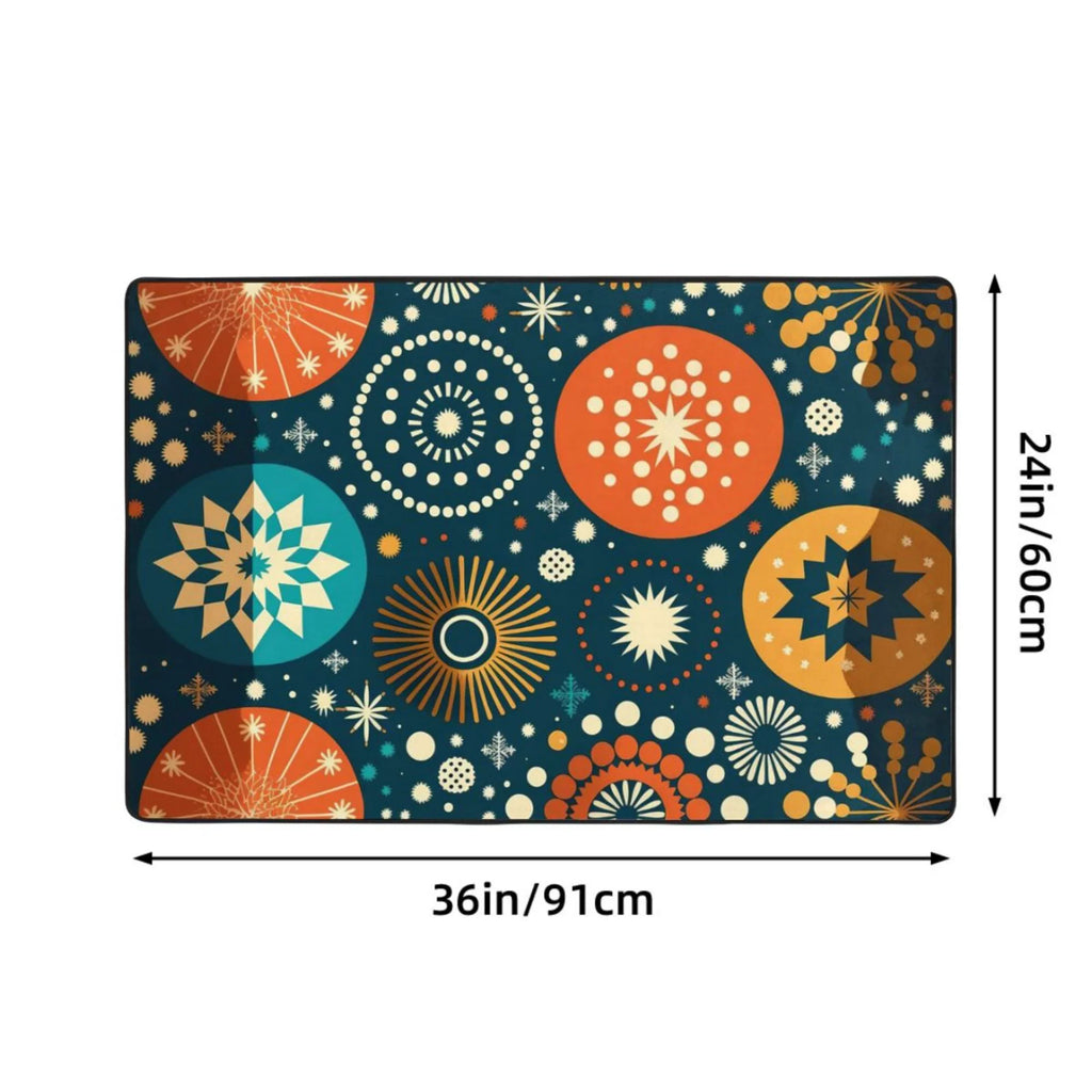 XMXY Abstract Sizequares Background Area Rugs Doormat Outdoor Entrance, Facecloth Non-slip Floor Mat Rug for Living Room Kitchen Sizeink Area Indoor,36"x24"