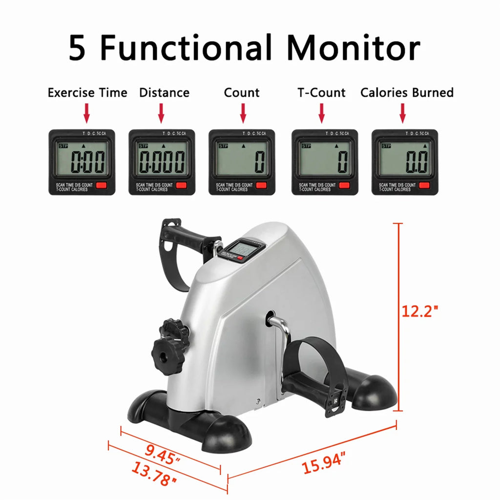 Home Use Hands and Feet Trainer Mini Exercise Bike Sizeilver