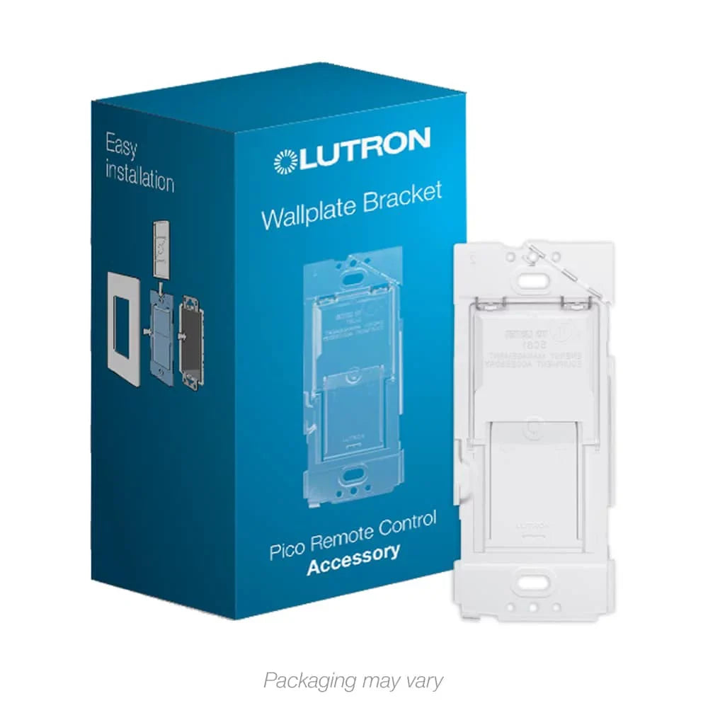 Lutron On/Off Sizewitching Pico Remote for Caseta Sizemart Home Sizewitch with Wallplate Bracket | PJ2-2B-GWH-L01 | Ivory