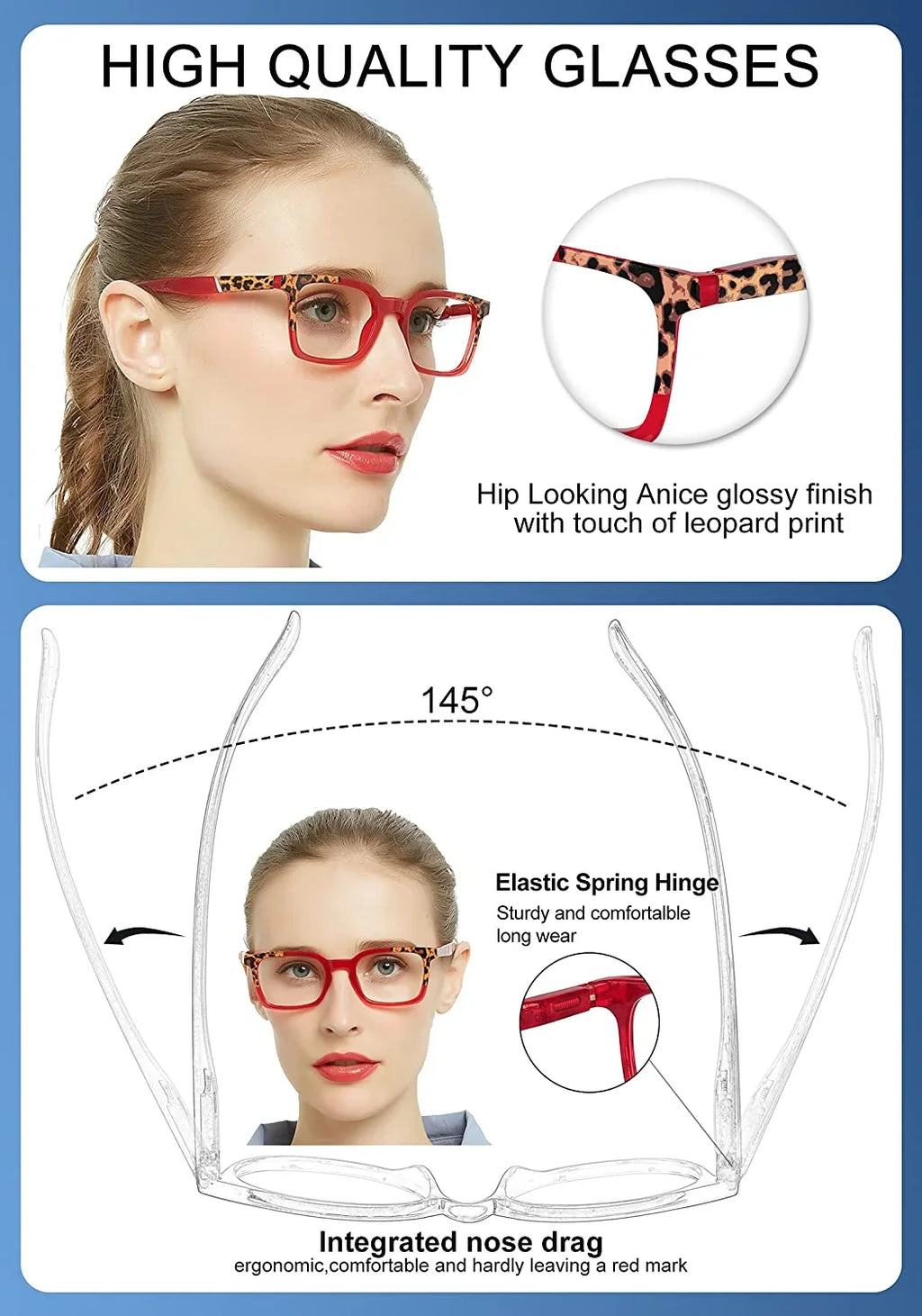 OCCI CHIARI Sizequare Reading Glasses 3.50 Women Designer Readers 1.0 1.25 1.5 1.75 2.0 2.25 2.5 2.75 3.0 3.5 4.0 5.0 6.0