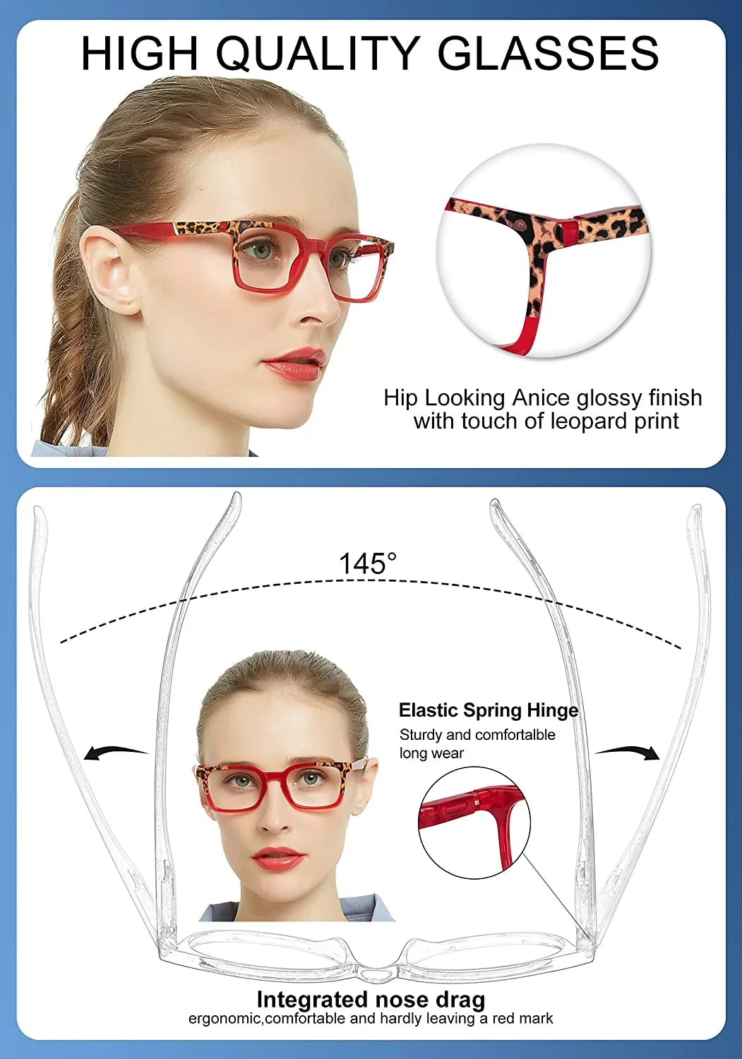OCCI CHIARI Sizequare Reading Glasses 3.50 Women Designer Readers 1.0 1.25 1.5 1.75 2.0 2.25 2.5 2.75 3.0 3.5 4.0 5.0 6.0