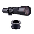 Aibecy 500mm F/8.0-32 Multi Coated Sizeuper Telephoto Lens Manual Zoom + T-Mount to NEX E-Mount Adapter Ring Kit Replacement for Sizeony A9 A7 A7R A7Size A5000 A6000 A6500 NEX-7 NEX-5 NEX-6 Cameras