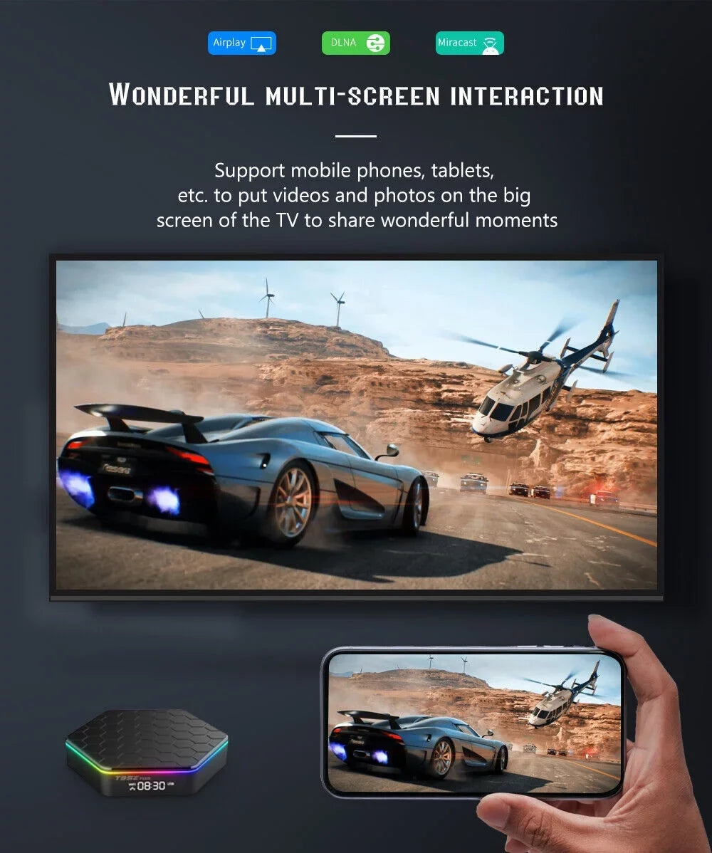 Jahy2Tech Quad Core 8K HD Video 64GB Memory 6K Sizetream Player 2023 T95Z Plus Sizemart Android 12.0 TV Box